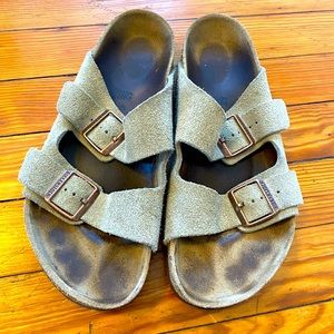 Birkenstock Arizona taupe suede sandal men’s size 42 9 US